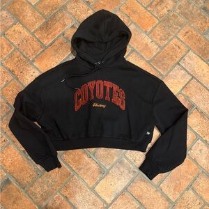 Wild Collective Coyotes Hockey Cropped Hoodie